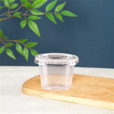 Kapaklı Şeffaf Porsiyon Bardağı